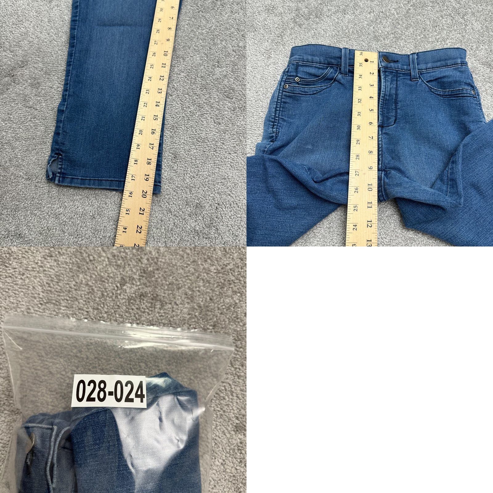 NYDJ NYDJ Crop Denim Jeans Womens 2 Blue Straight Leg Mid Rise Stretch Casual 27x20 Size 26" / US 2 / IT 38 - 9 Thumbnail