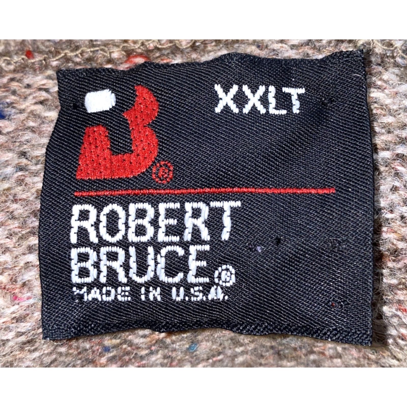 Vintage Robert Bruce Mens V-Neck Sweater 2XLT TALL Wool Blend Beige USA Made Size US XXL / EU 58 / 5 - 5 Thumbnail