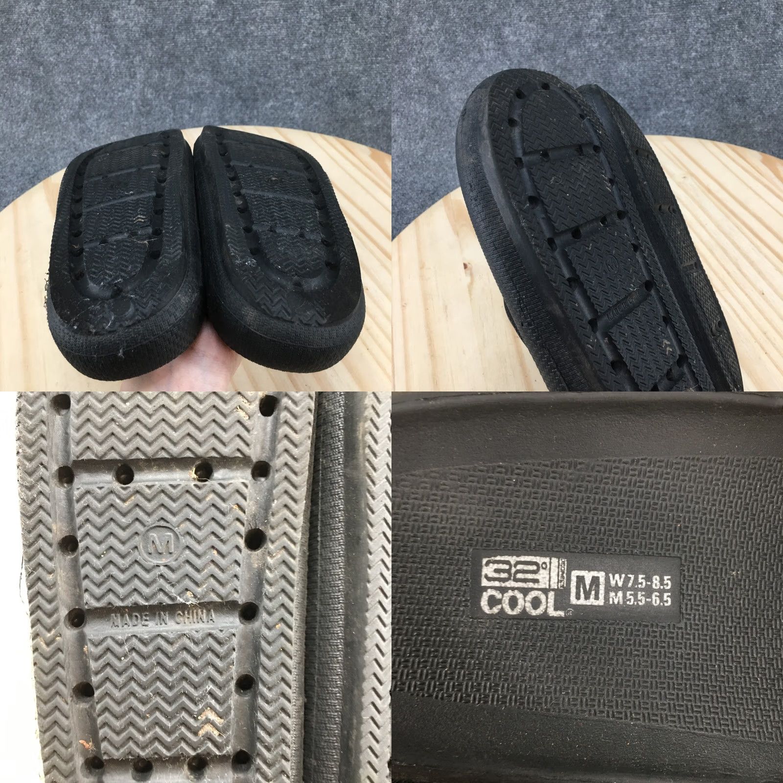 Vintage 32 Degrees Sandals Mens 5.5 Womens 7.5 Casual Slip On Slide Flat Black Rubber Mens Womens Slip On Sandal Flat Rubber Black 32 Degrees Size US 8 / IT 38 - 9 Thumbnail