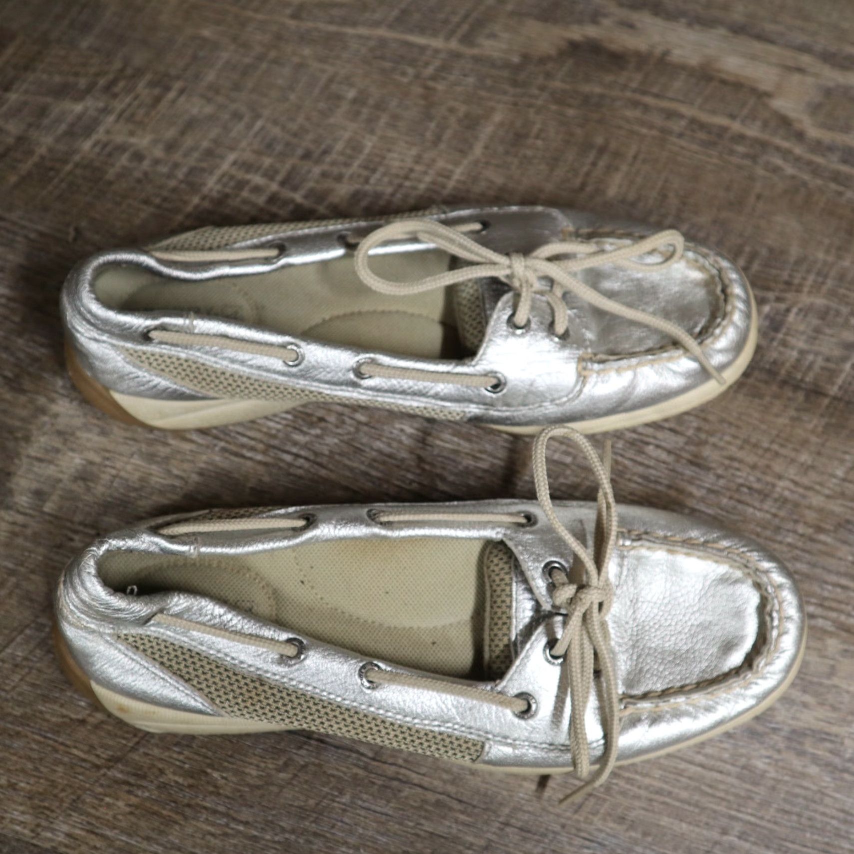 Sperry Sperry Top Sider Silver Flats Slip On Loafer Women's Size US 7.5 Boat Shoes M Silver 2010-2019 Flat Mens Womens? Size M / US 6-8 / IT 42-44 - 5 Thumbnail