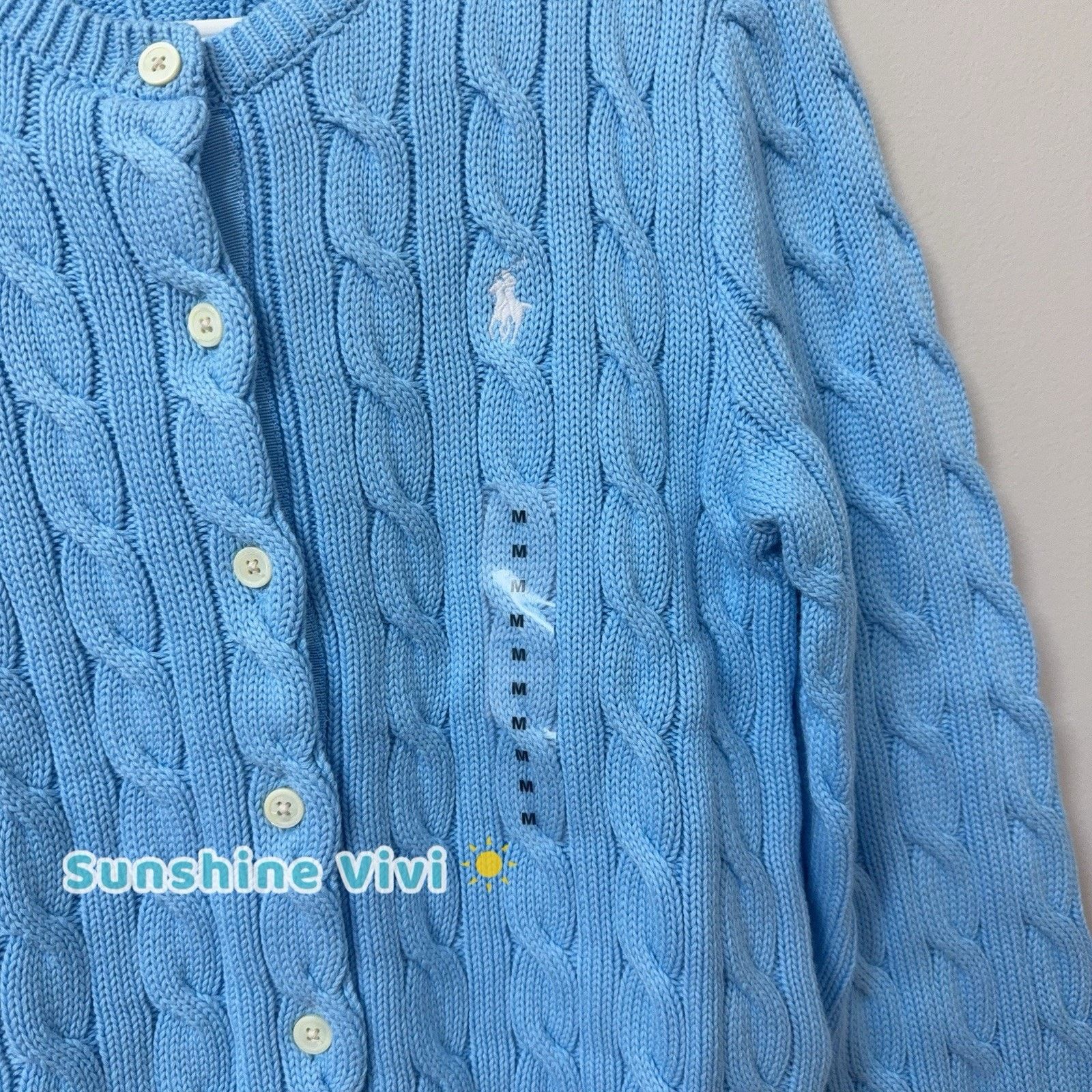 Polo Ralph Lauren NWT Polo Ralph Lauren Women Cardigan Sweater BLUE medium Size M / US 6-8 / IT 42-44 - 2 Thumbnail