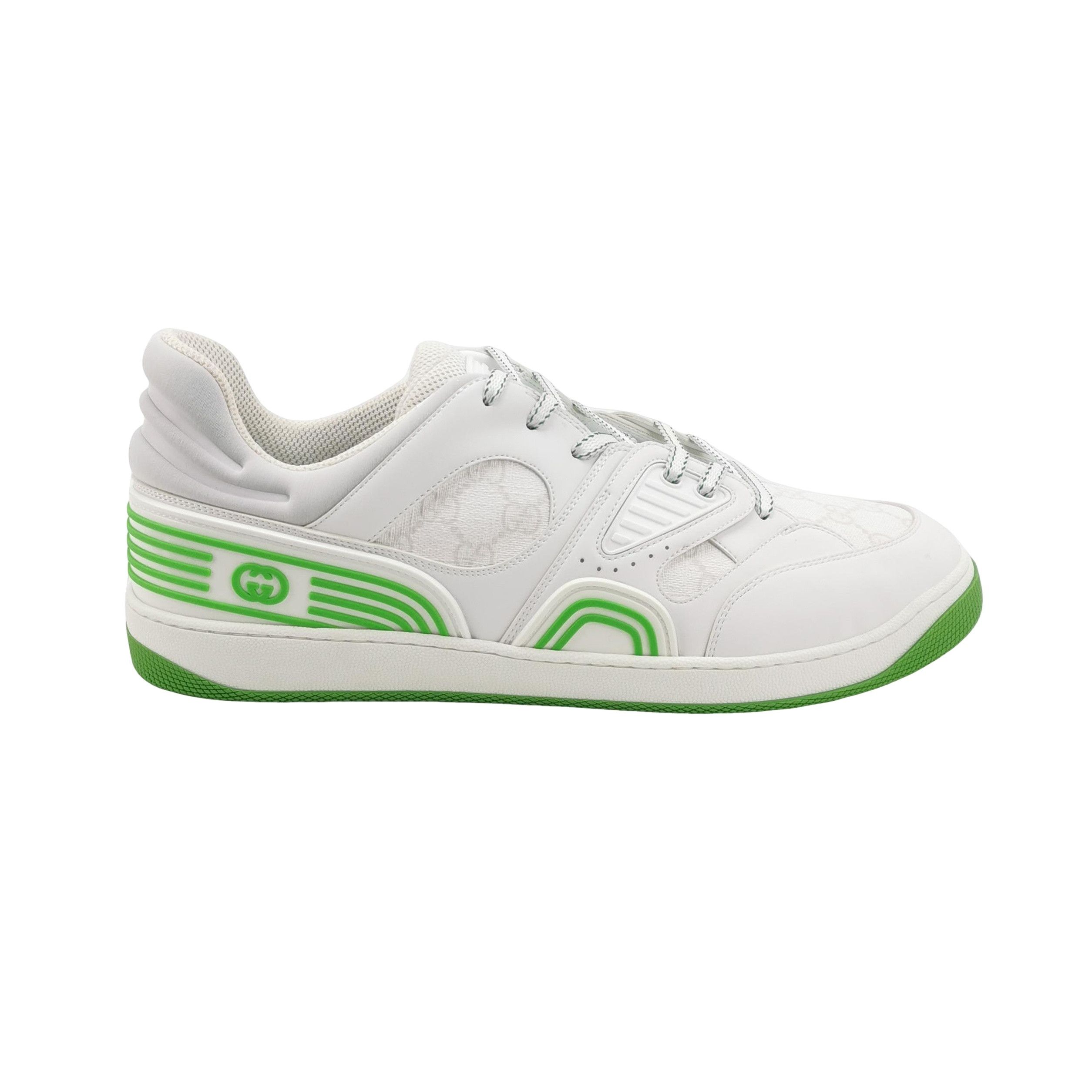 Gucci Gucci White & Green Basket Sneakers Size 48 Size US 15 / EU 48 - 1 Thumbnail