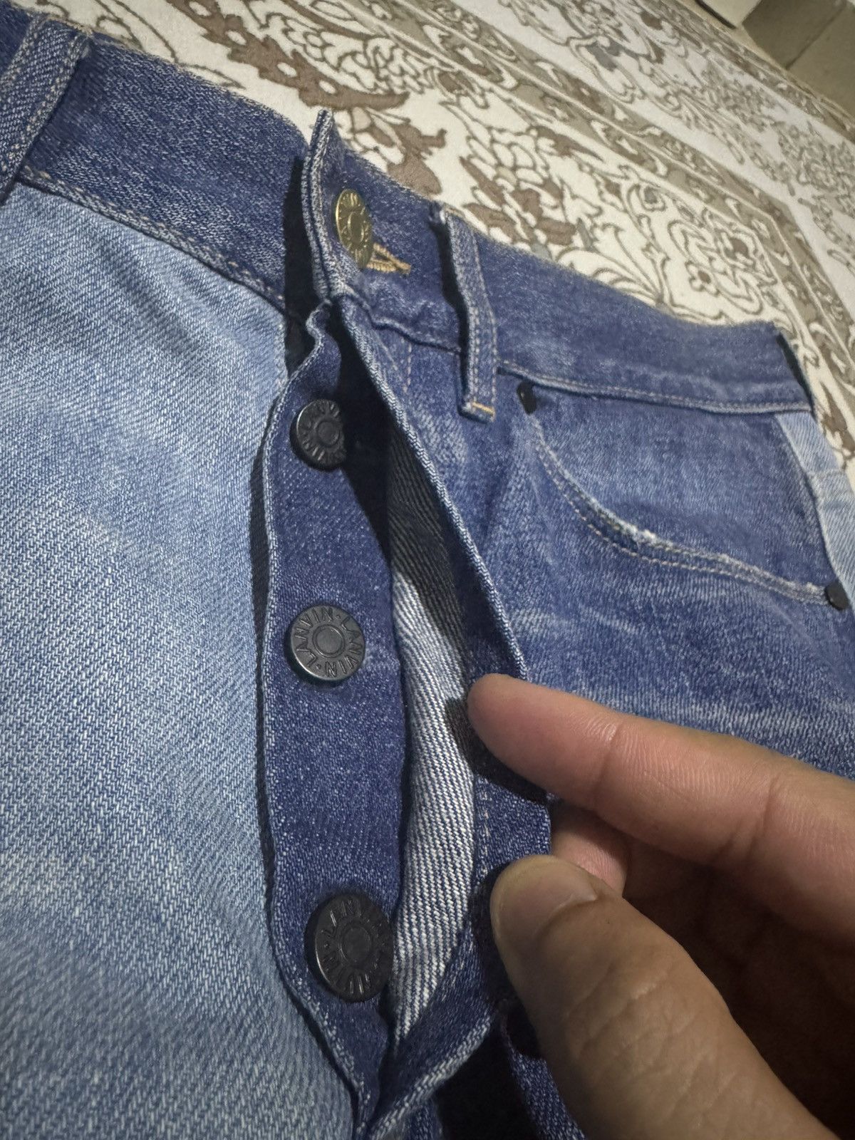 Lanvin × Vintage OG Lanvin Dior 2 Tones Colour Denim Straight Cut Jeans Size US 32 / EU 48 - 5 Thumbnail
