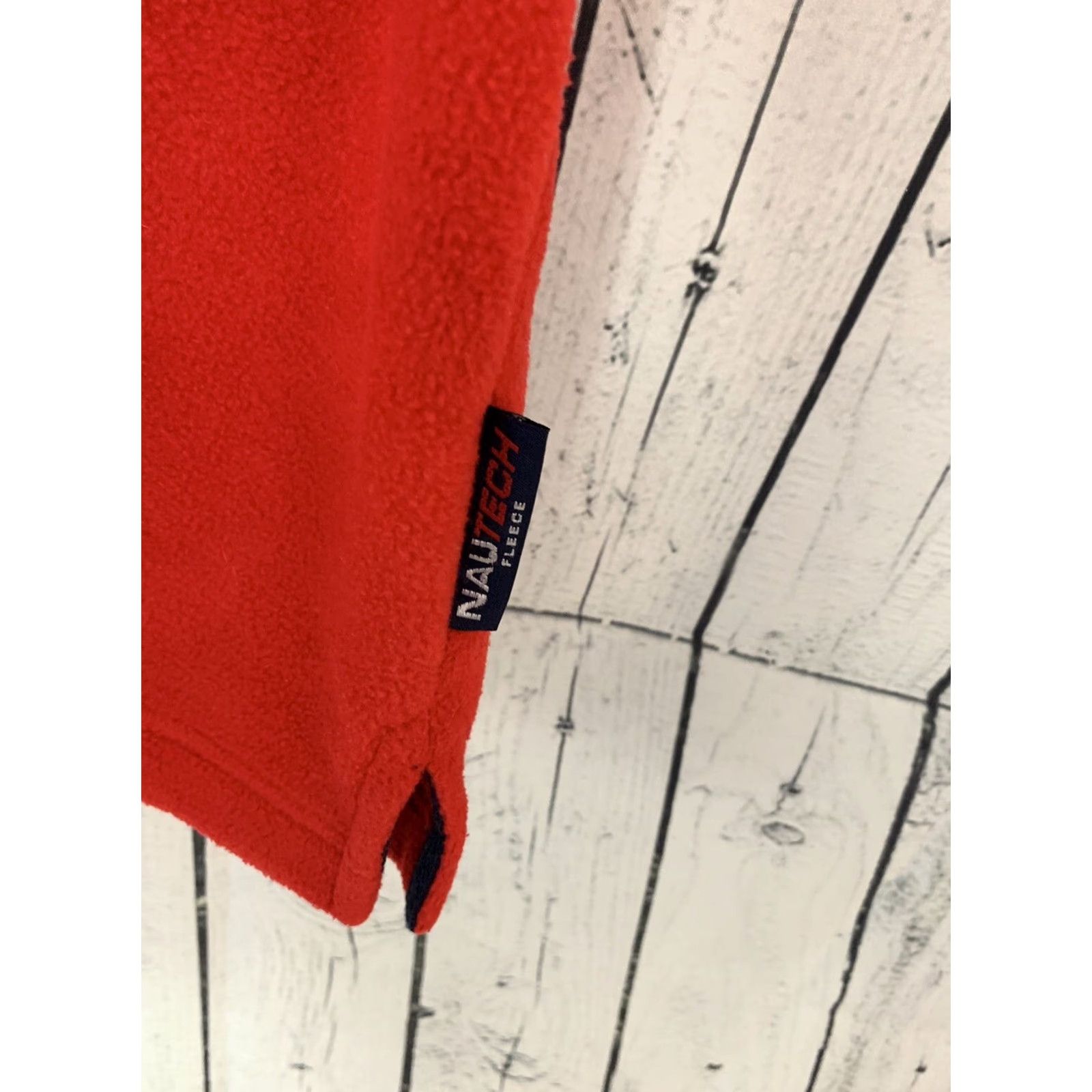 Nautica VINTAGE Nautica 1/4 Zip Fleece Jacket Mens L Red NAUTICA COMPETITION 90s Logo Pullover Jacket Mens Large Red Size US L / EU 52-54 / 3 - 3 Thumbnail