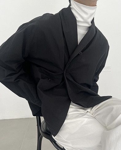 Japanese Brand × Vintage Avant garde fashion retro wrap jacket aesthetic Size US L / EU 52-54 / 3 - 5 Thumbnail