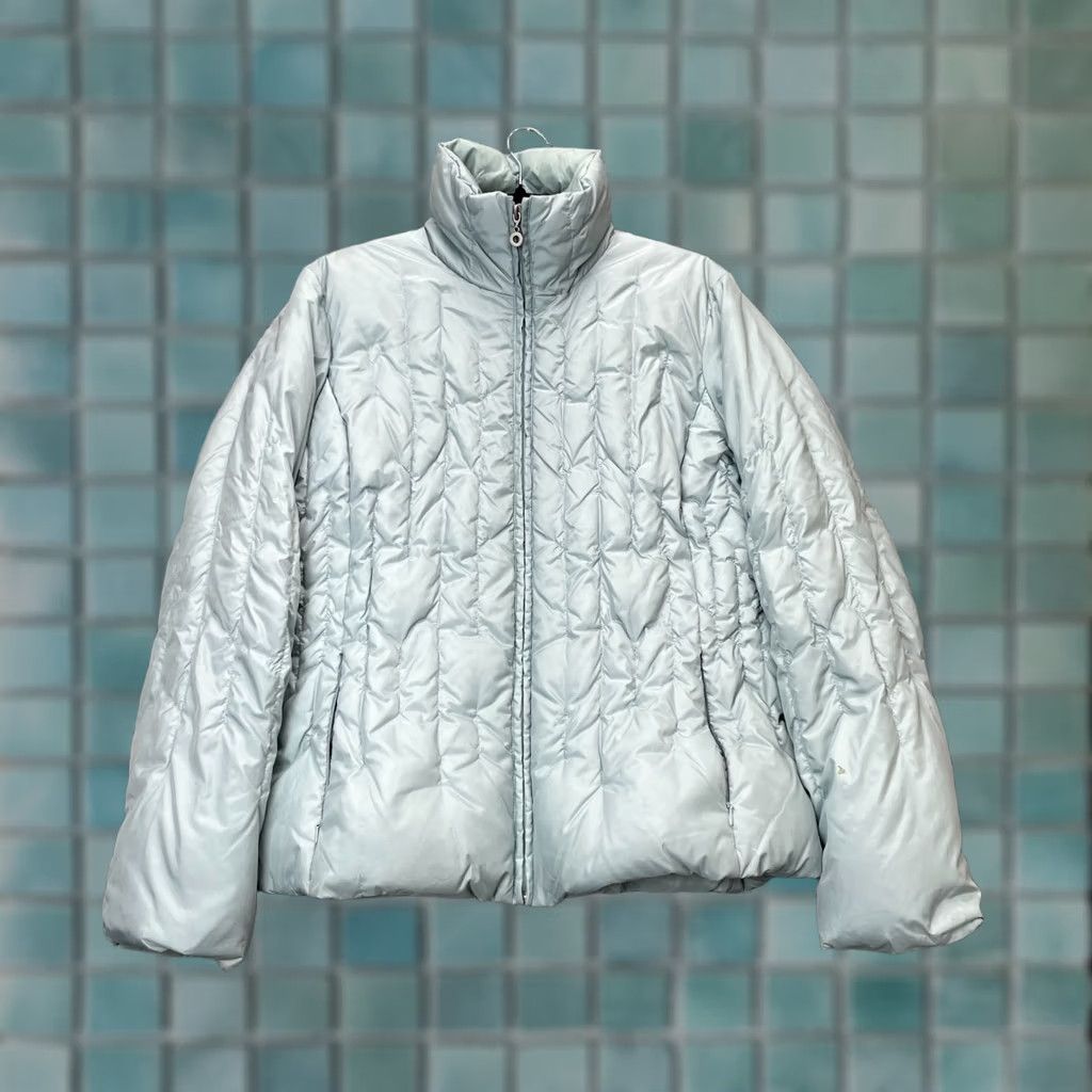 Nine West VINTAGE Nine West Jacket Womens Large Blue Puffer Coat Down Insulated Full Zip Quilted Size L / US 10 / IT 46 - 1 Thumbnail