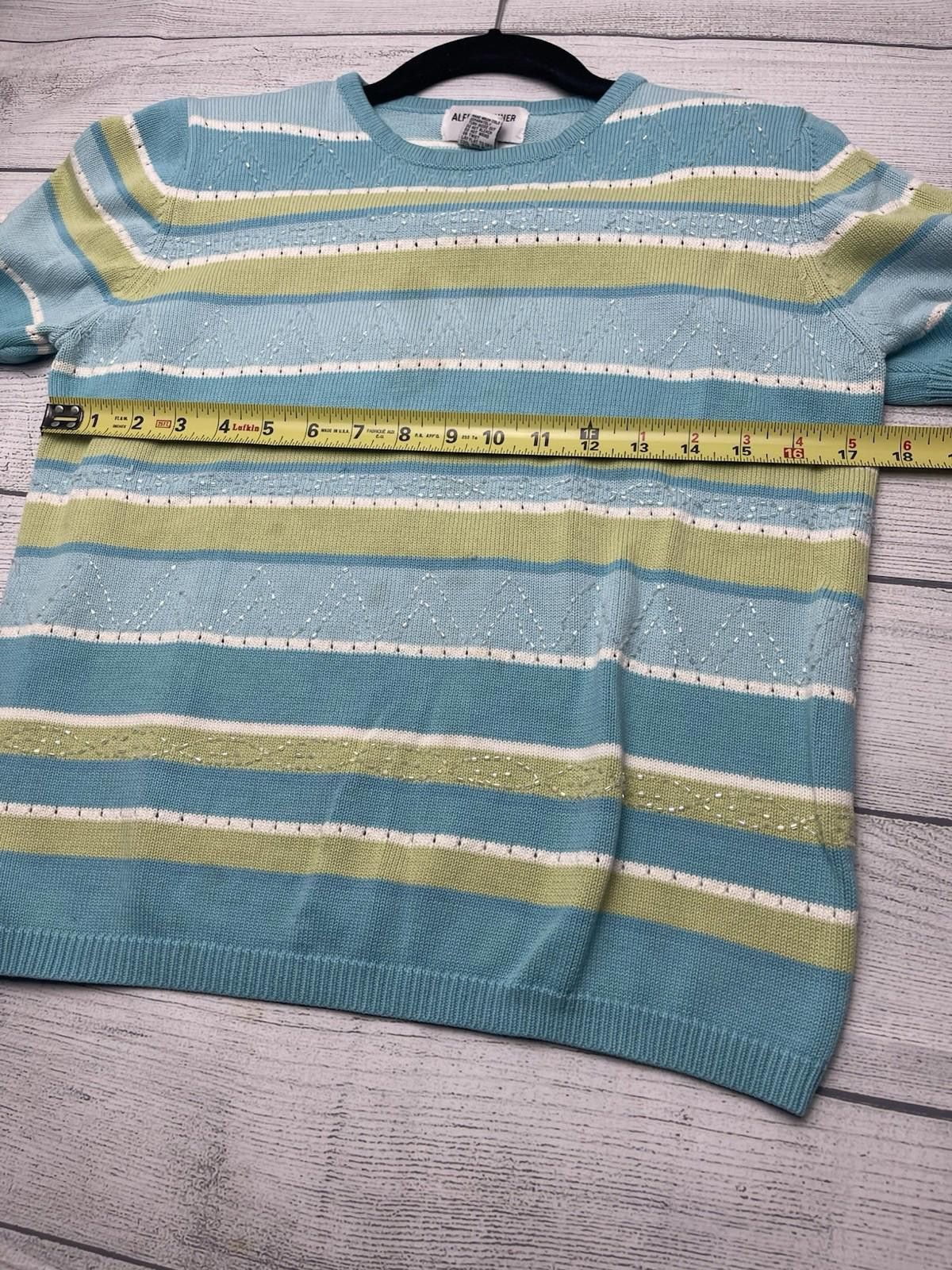Other Alfred Dunner Blouse Shirt Womens Sz PM Multicolor Striped Size M / US 6-8 / IT 42-44 - 5 Thumbnail