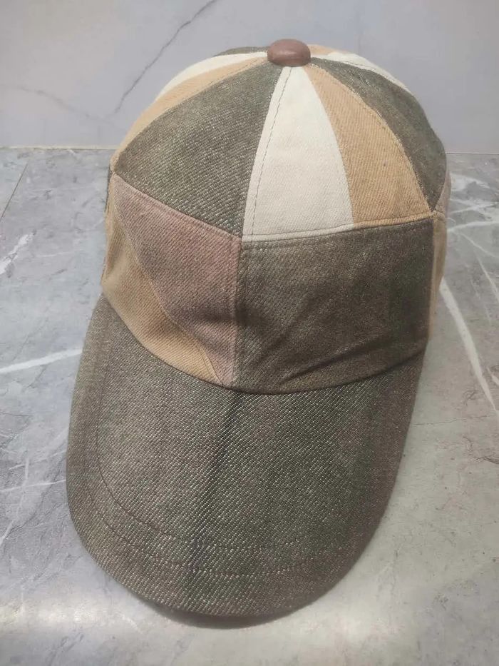 image of Vintage Bozzalla & Lesna Italy Patchwork Cap Hat in Mix, Men's