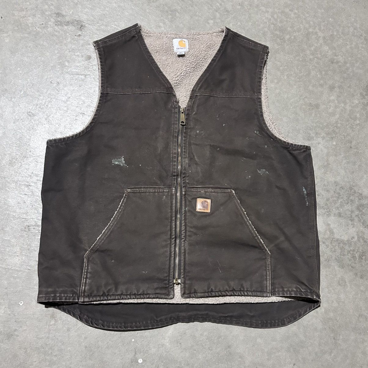 Carhartt Carhartt sherpa lined brown canvas work vest Size US XL / EU 56 / 4 - 1 Thumbnail