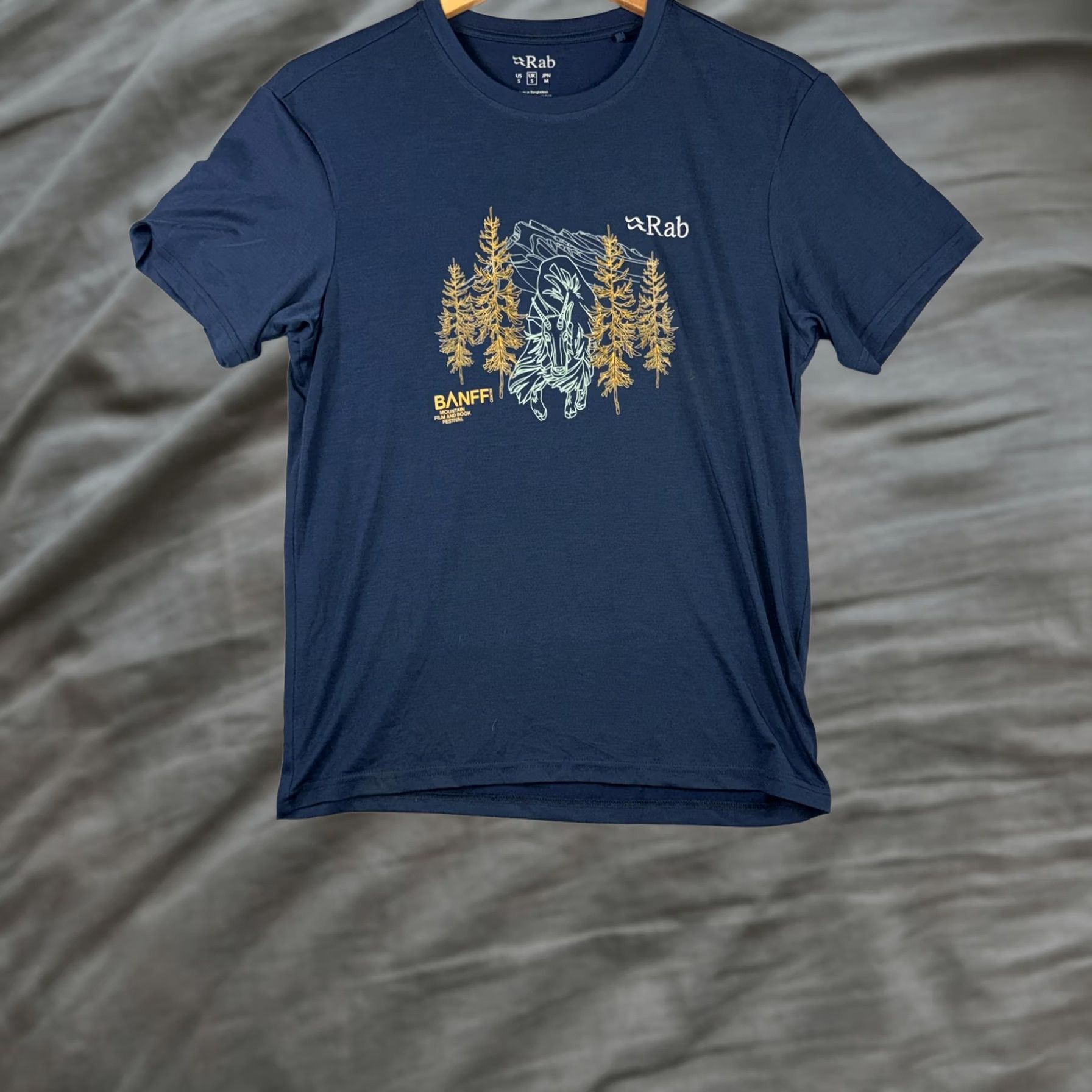 Rab Rab Shirt Mens Small Blue Banff Mountain Festival Graphic Tee Hiking Outdoor Size US S / EU 44-46 / 1 - 1 Thumbnail