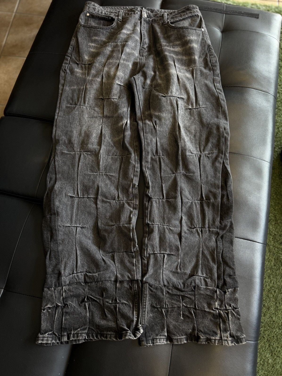 Who Decides War Who Decides War By MRDR BRVDO Black Wavy Denim Jeans 34 NEW Size US 34 / EU 50 - 1 Thumbnail