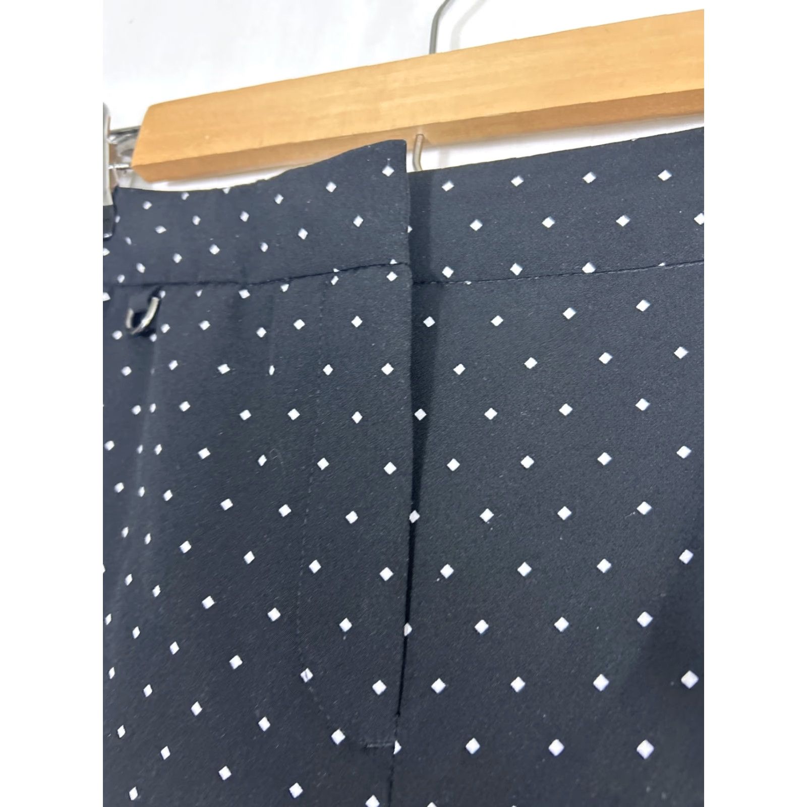 Adrianna Papell Adrianna Papell Slim Straight Pants Women Black Polka Dot Dress Pants Size 6 Size 28" / US 6 / IT 42 - 6 Thumbnail