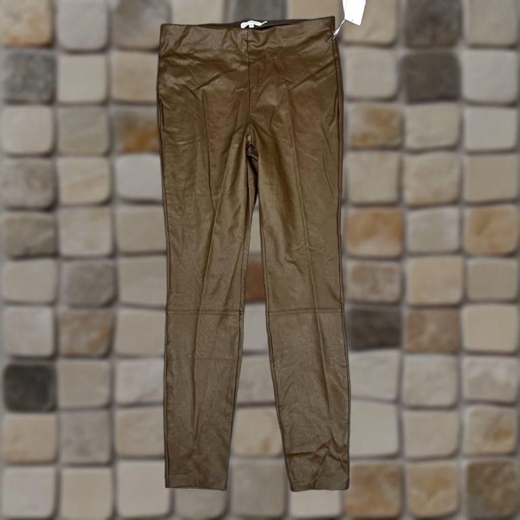 Good American Good American Faux Leather Legging Pants Womens 4 Brown High Rise Skinny Leg New Size 27" / US 4 / IT 40 - 1 Thumbnail