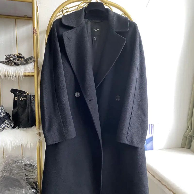 Max Mara MaxMara Black Shearling Women's Coat 0089 Size XL / US 12-14 / IT 48-50 - 1 Thumbnail