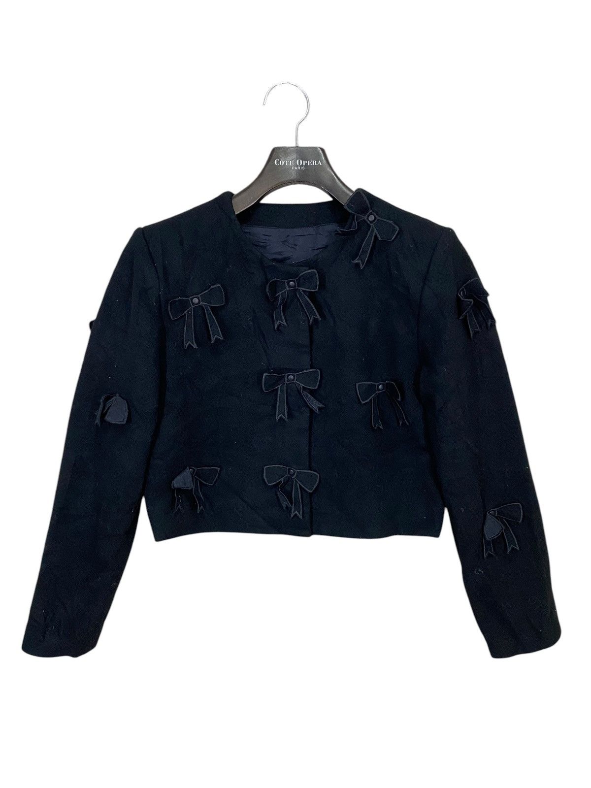 Issey miyake wool crop jacket flower design very rare