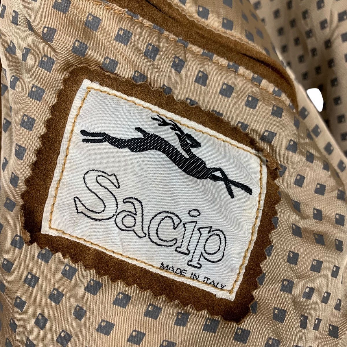 Vintage 80s SACIP Made in Italy Deer Suede Leather Jacket #2552-C115 Size US M / EU 48-50 / 2 - 15 Thumbnail