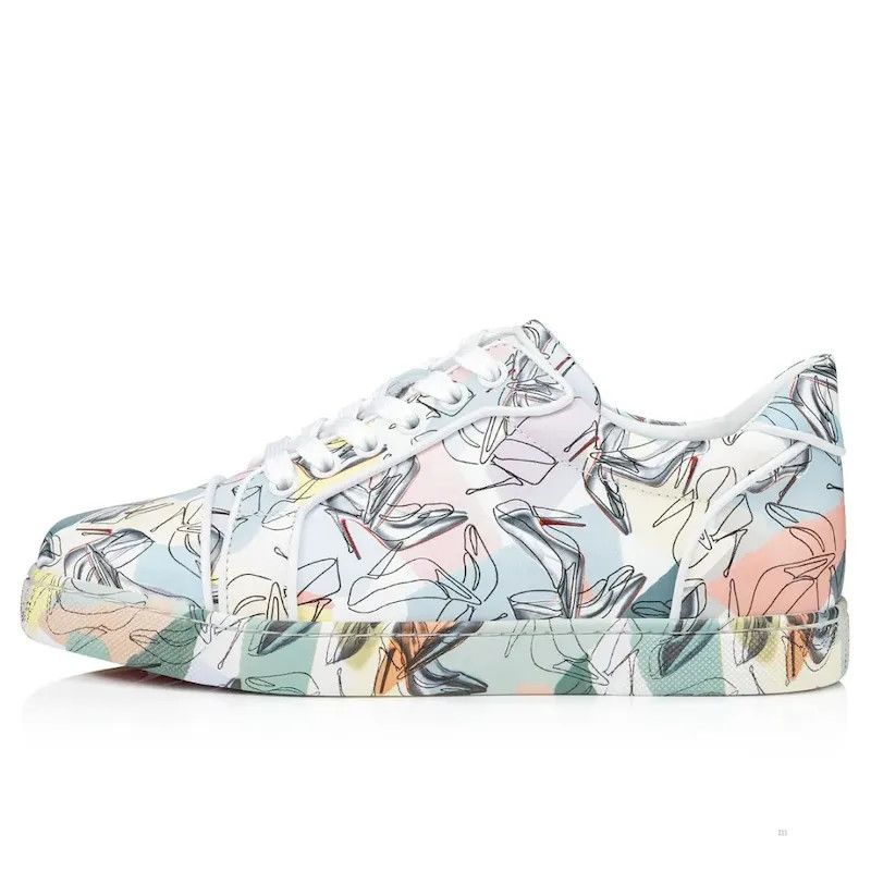 Christian Louboutin o1s1wg110924 Louis Junior Low Top Sneaker in Multicolor Size US 9 / EU 42 - 2 Thumbnail