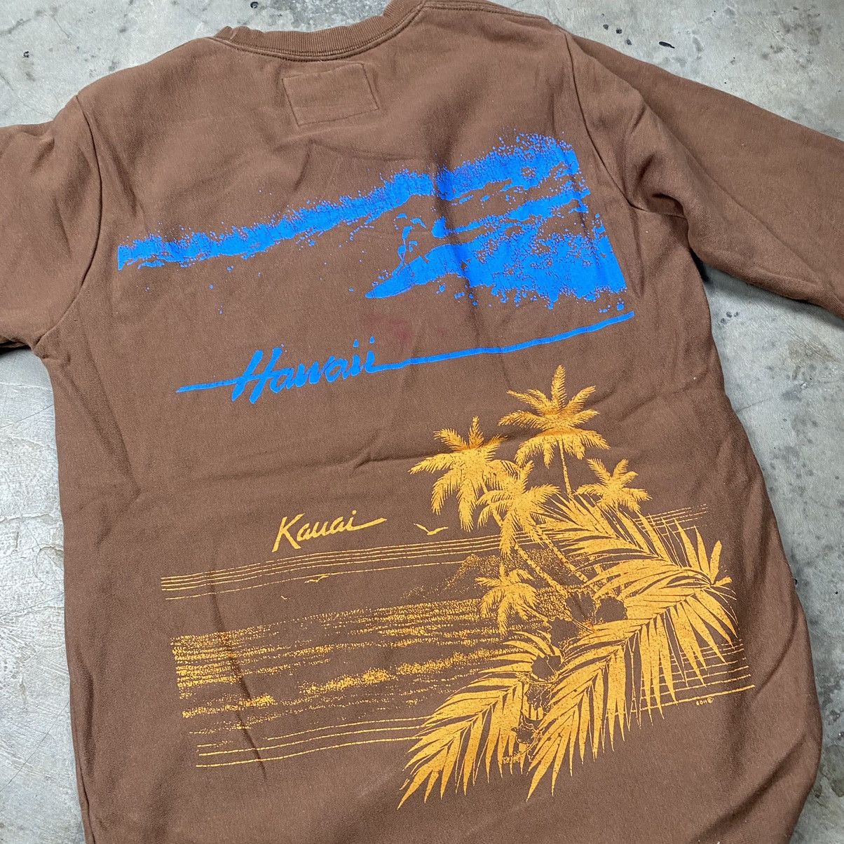 Vintage y2k Kauai Hawaii Surf Brown Crewneck Size US S / EU 44-46 / 1 - 6 Thumbnail