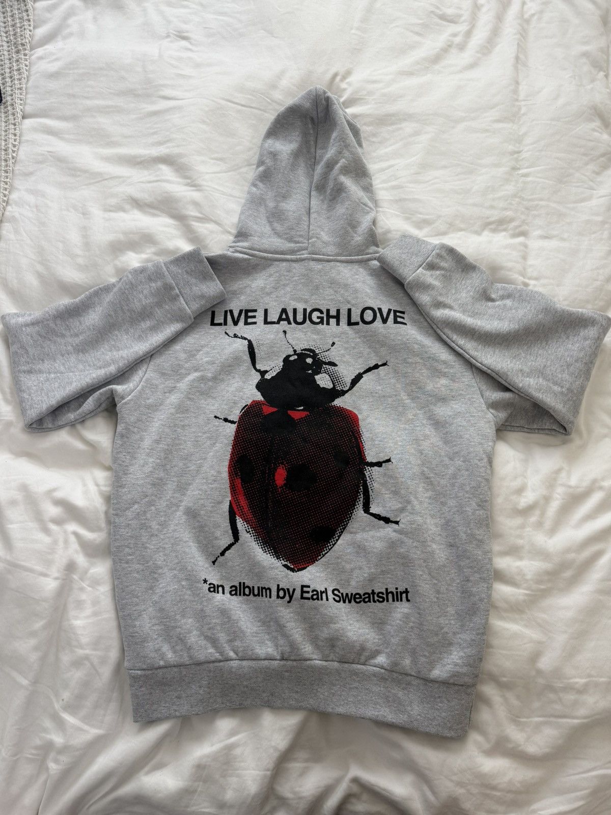 Earl Sweatshirt Grey Hoodie Size Men's Small Live Laugh Love