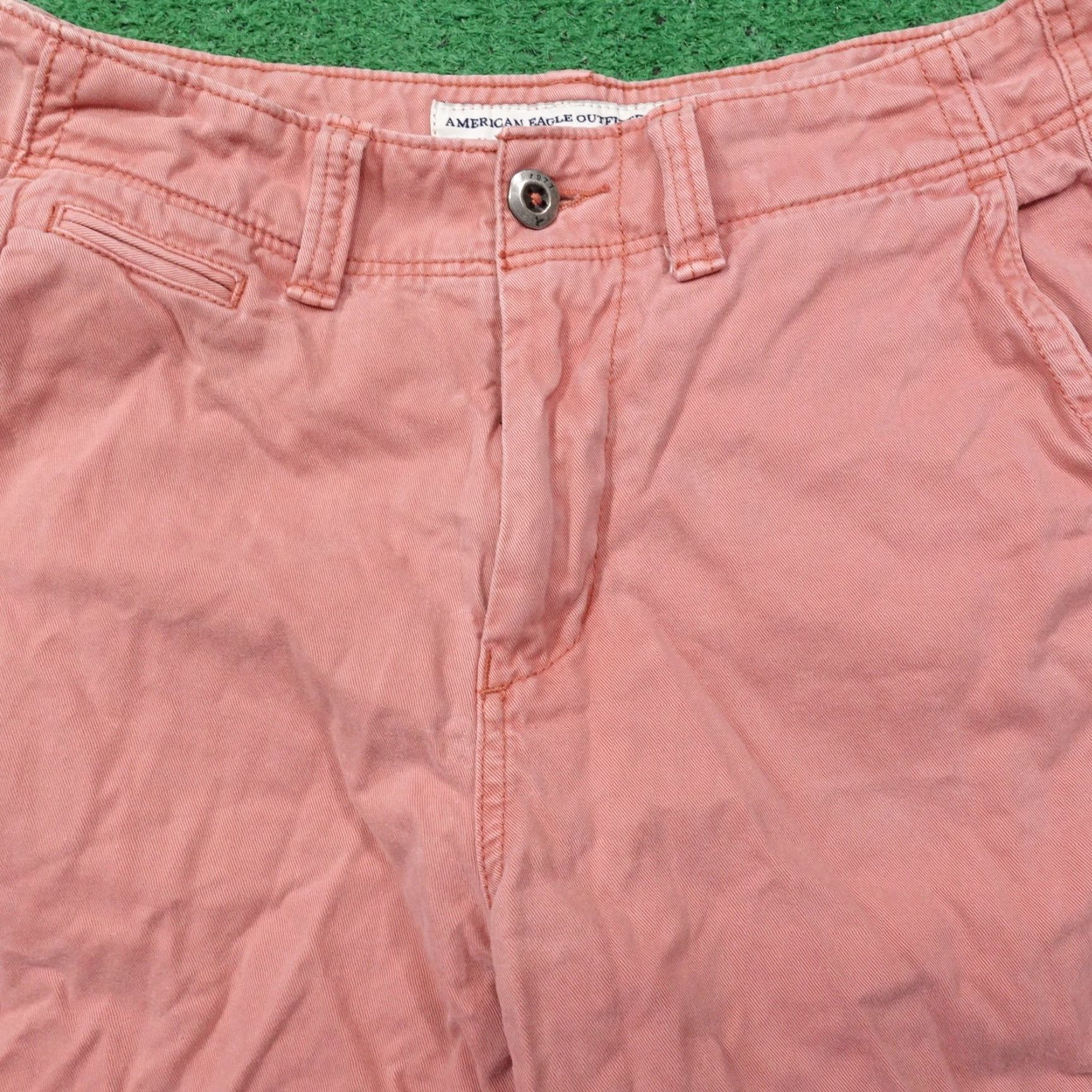 American Eagle Outfitters VINTAGE American Eagle Chino Shorts Mens 30 Casual Cotton Pink Flat Front Summer Size US 30 / EU 46 - 2 Thumbnail