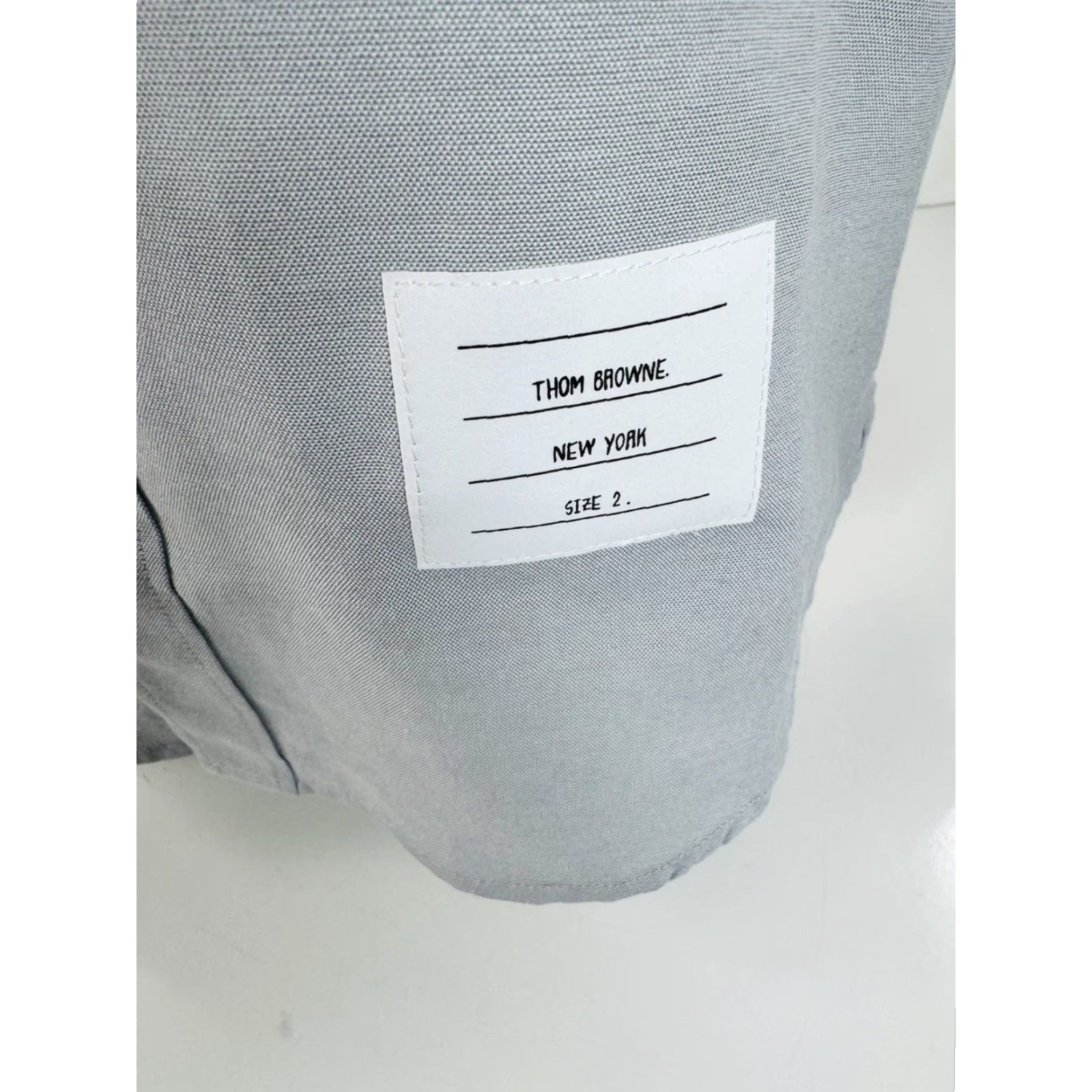 Thom Browne Thom Browne New York Striped Sleeve Mens Size 2 Shirt Long Sleeve Button-Up Bluish Gray 14aut0 Size US XS / EU 42 / 0 - 3 Thumbnail