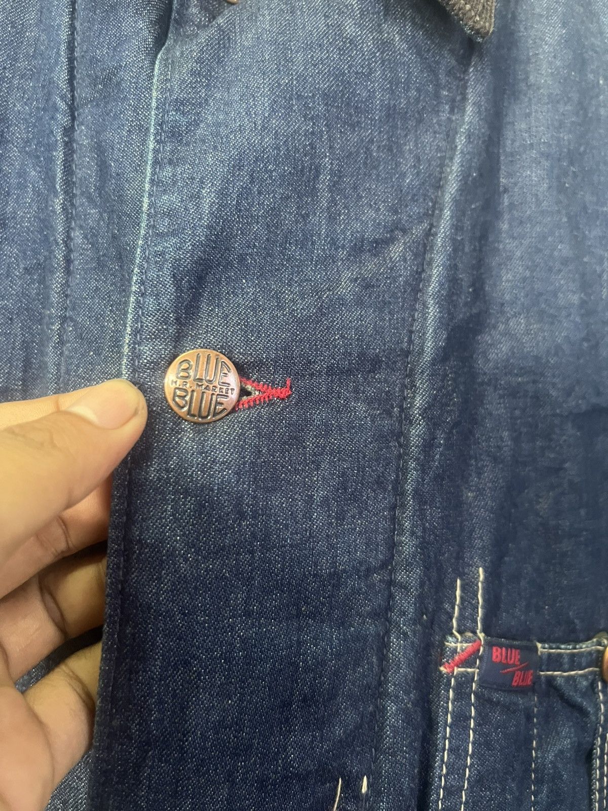 Blue Blue Japan BLUE BLUE ARIGATO JAPAN DENIM CHORE JACKET Size US L / EU 52-54 / 3 - 6 Thumbnail