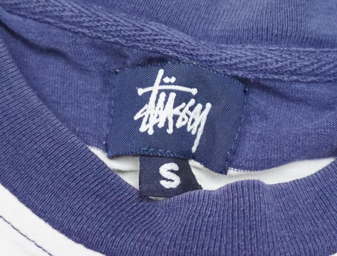 Vintage 90's Stussy ストライプ T-シャツ ビンテージ Size US XXS / EU 40 - 3 Thumbnail
