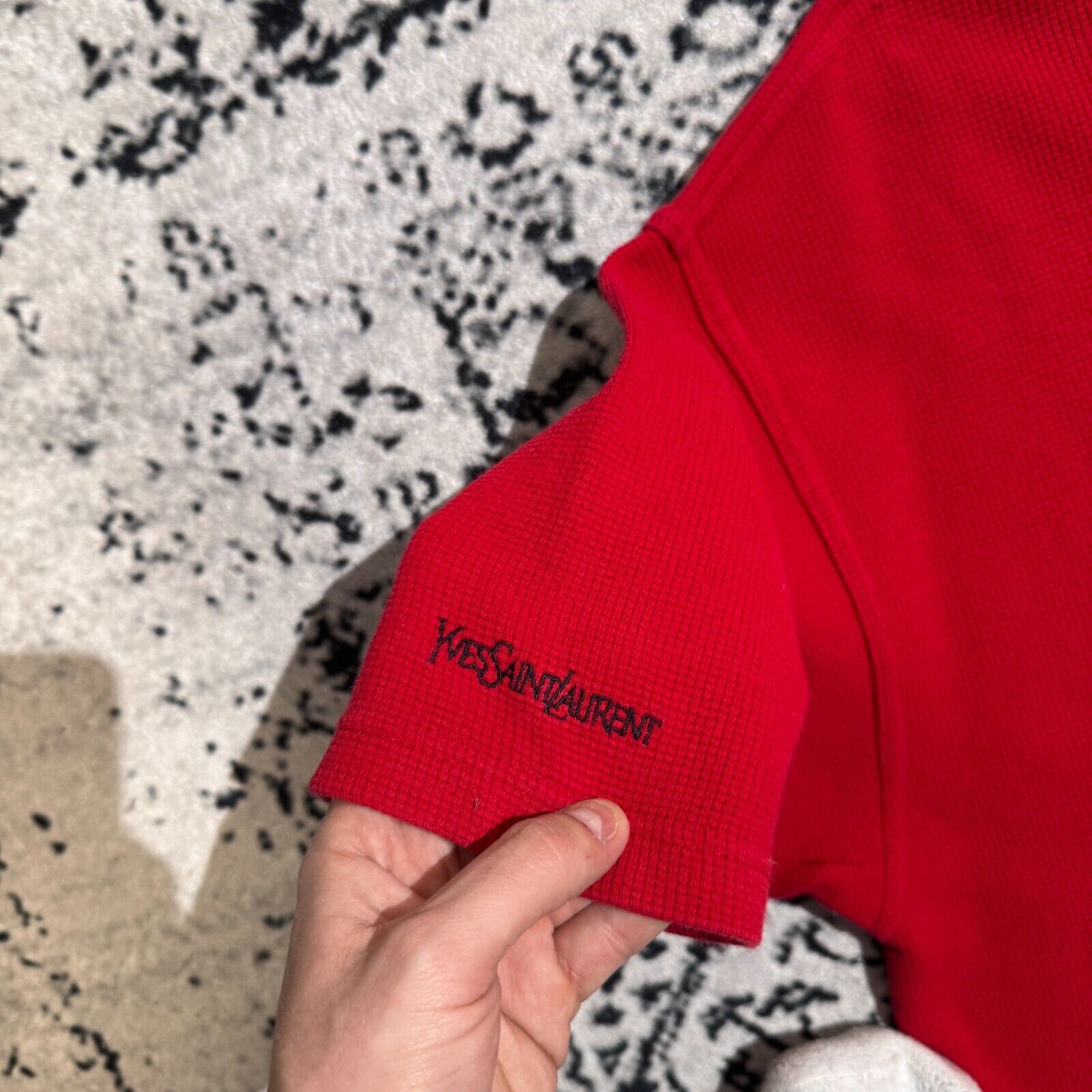 Vintage × Yves Saint Laurent Vintage Yves Saint Laurent Red Cotton Polo Shirt Size XL Size US XL / EU 56 / 4 - 10 Thumbnail