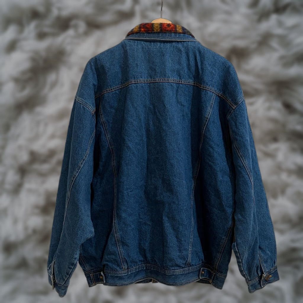 Denime VINTAGE Santa Fe Outback Jacket Shirt Mens XL Blue Denim Aztec Lined Western Work Size US XL / EU 56 / 4 - 1 Thumbnail