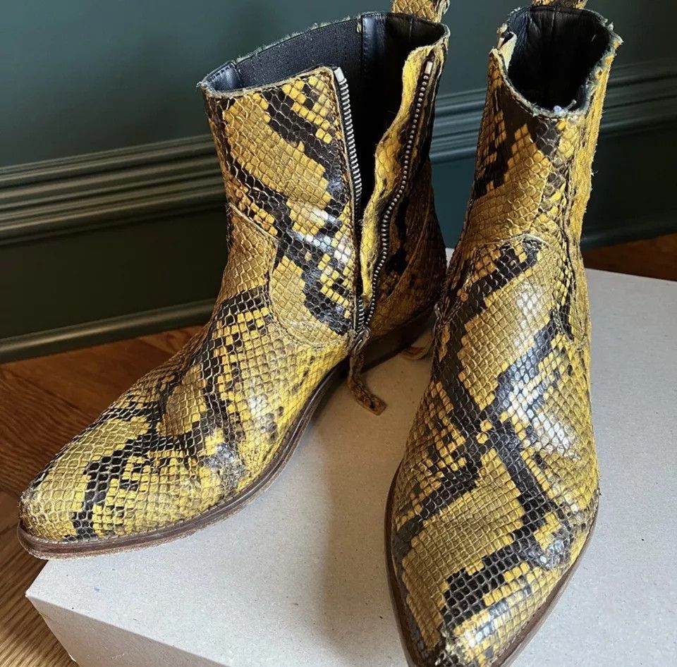 Golden Goose Golden Goose Santiago Python Print Ankle Boots Size US 5.5 / EU 38 - 4 Thumbnail