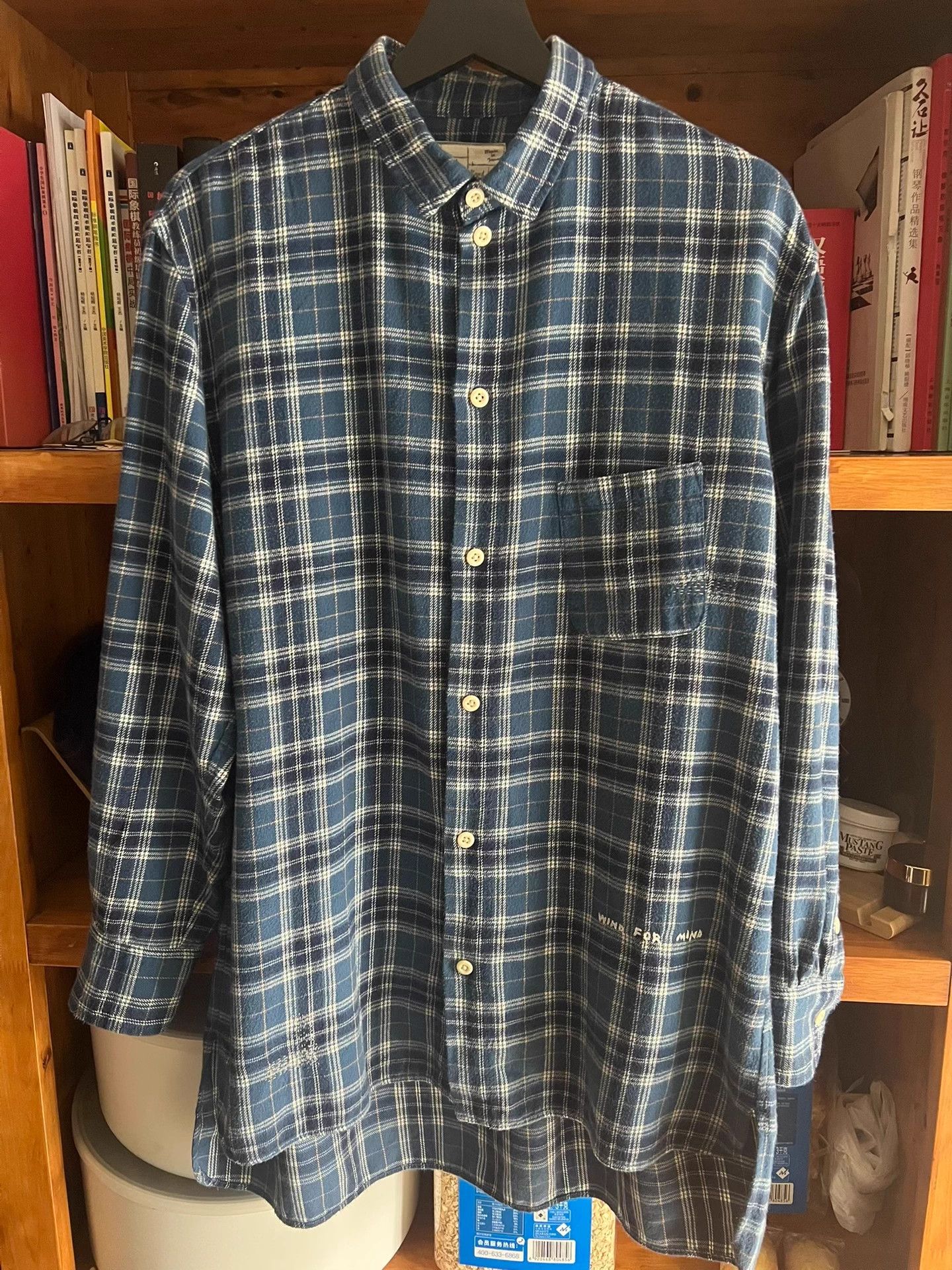 Porter Classic Porter Classic Indigo Check Long Shirt Rare Size US M / EU 48-50 / 2 - 1 Thumbnail