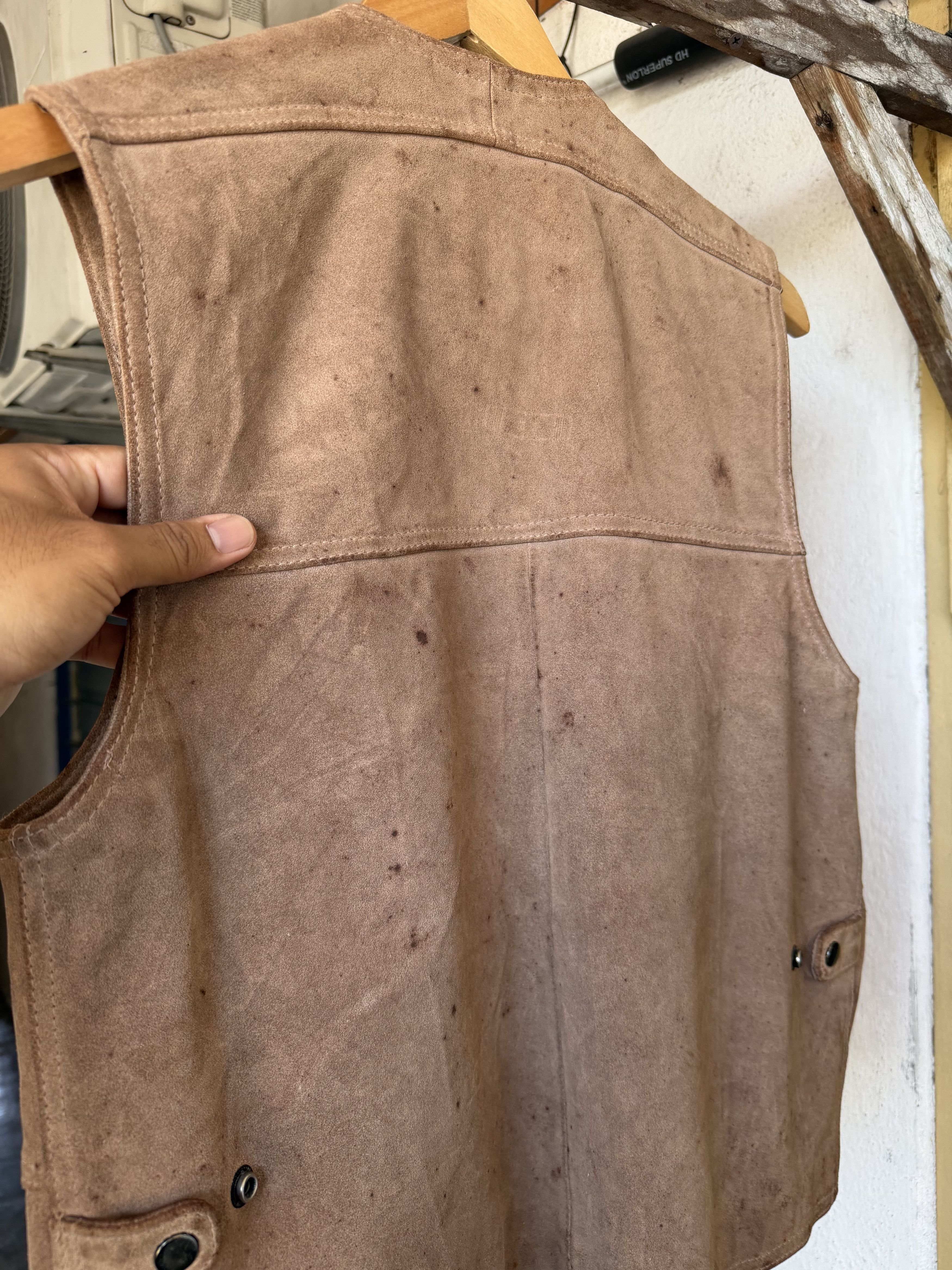 Nike Very Rare❗️Vintage 90s Nike Suede Leather Vest Jacket Size US M / EU 48-50 / 2 - 13 Thumbnail