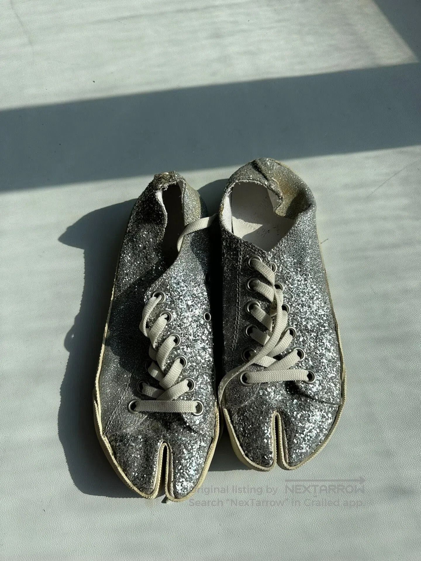 Maison Margiela Maison Margiela Tabi Silver Shoes Size 37. Size US 6 / IT 36 - 1 Thumbnail