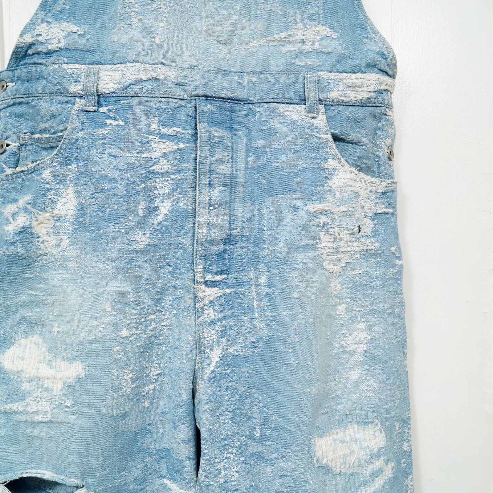 TAAKK TAAKK Distressed Denim Overalls Japan Designer Wide Leg Size US 35 - 5 Thumbnail
