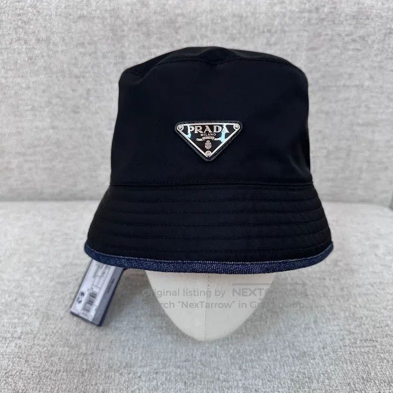 Prada Prada SizeS Triangle-marked fisherman's hat Size ONE SIZE - 1 Thumbnail