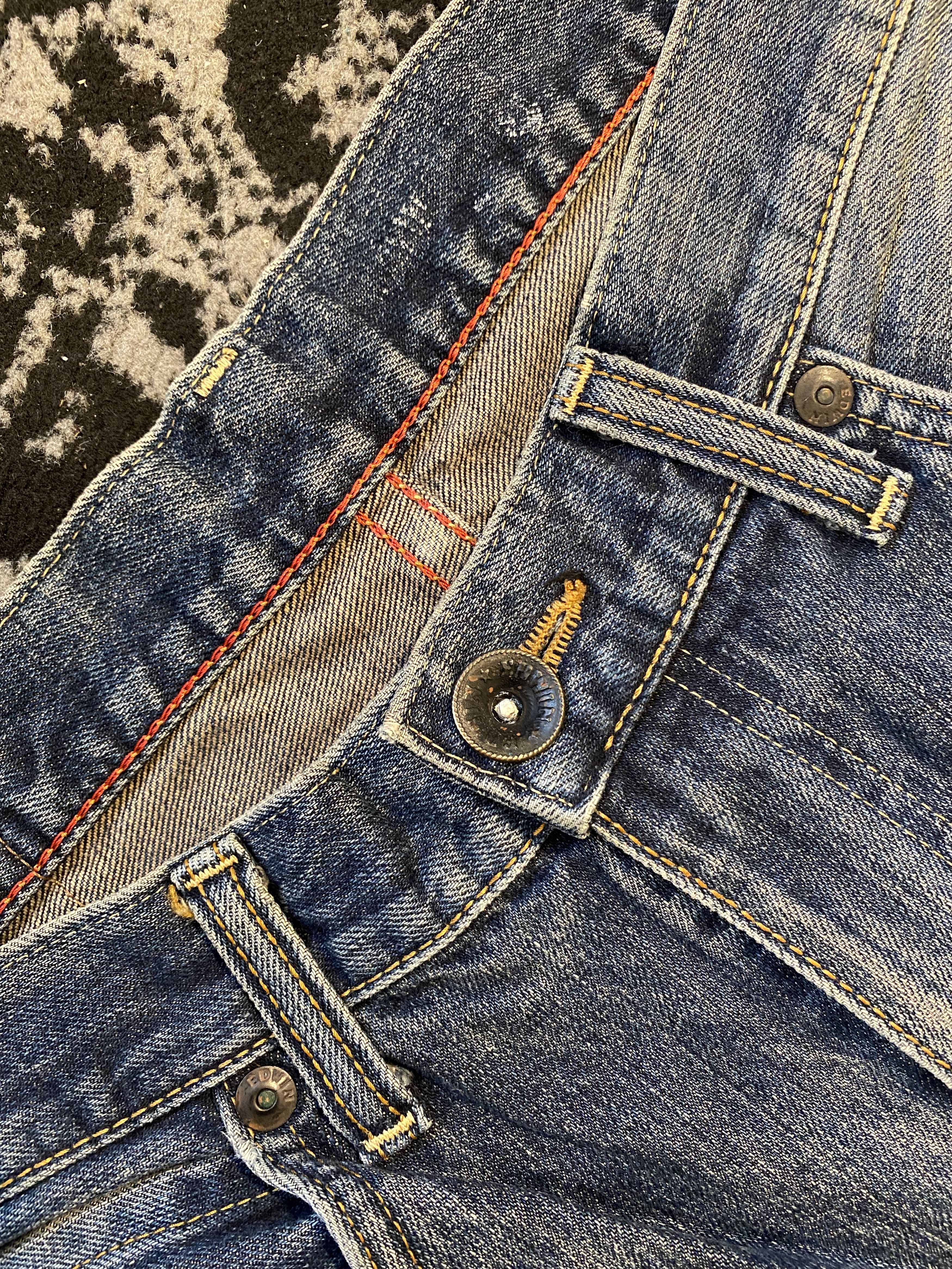Edwin Edwin Denim Ripped Jeans Washed Blue Vintage Made in Japan Size US 33 - 4 Thumbnail
