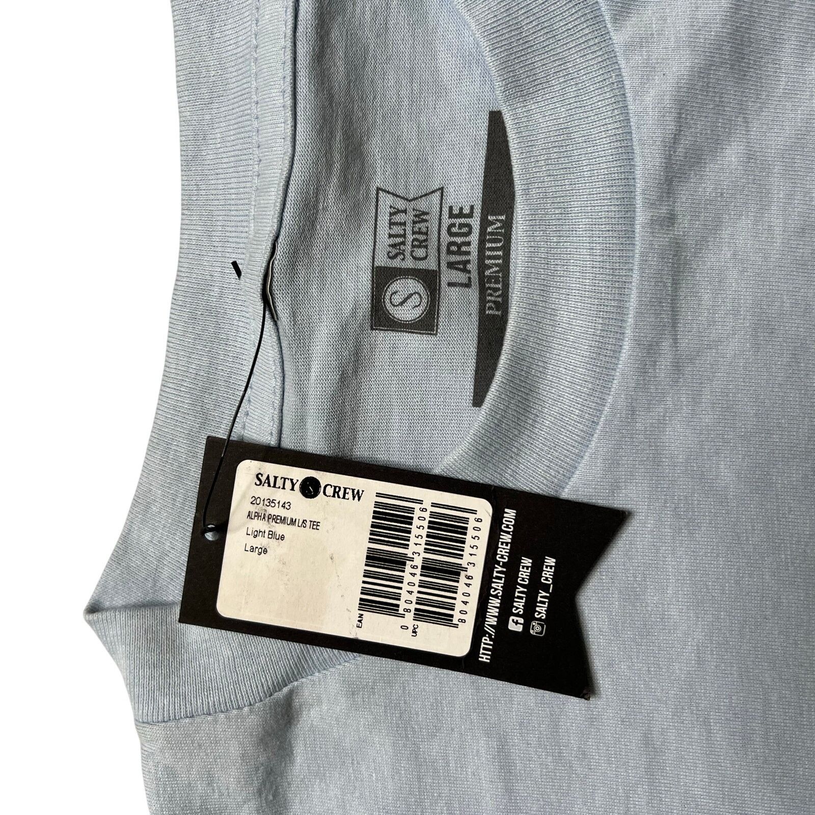 Other Salty Crew Alpha NWT Long Sleeve T-Shirt Light Blue - L Size US L / EU 52-54 / 3 - 5 Thumbnail