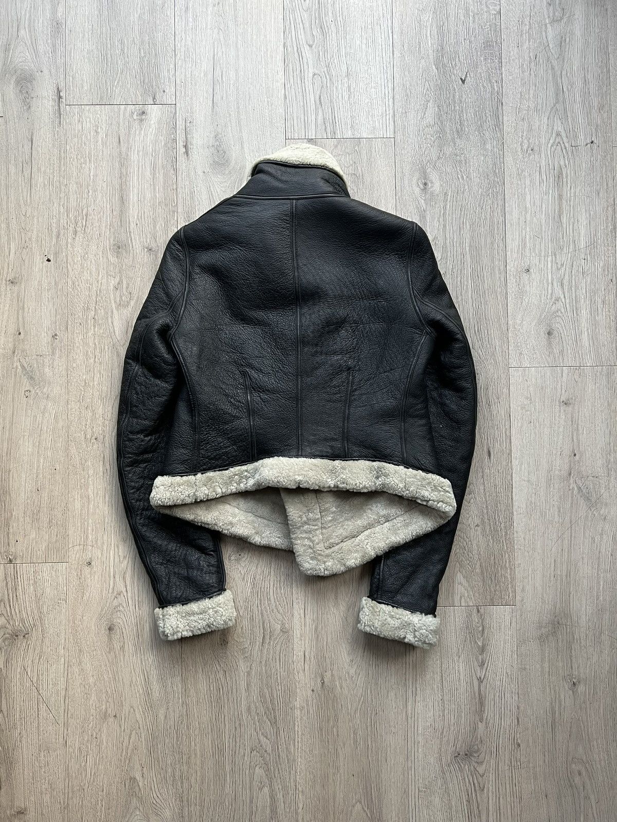 Rick Owens sherling leather jacket olmar and mirta