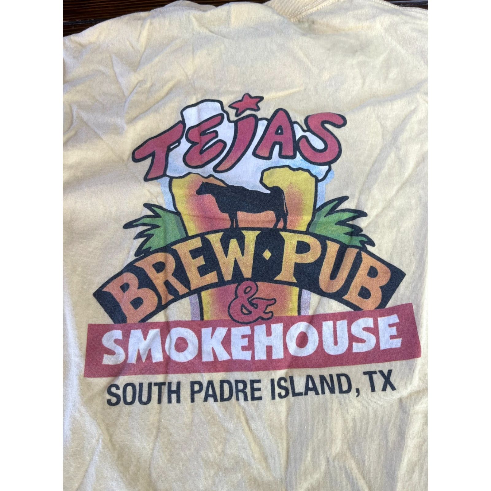 Port & Company Port & Company Shirt, Men's Size Medium, Yellow Graphic Tee, Tejas Brew Pub, TX, T-Shirt, Short Sleeve, Crew Neck, Regular Fit, Men, Yellow Size US M / EU 48-50 / 2 - 4 Thumbnail