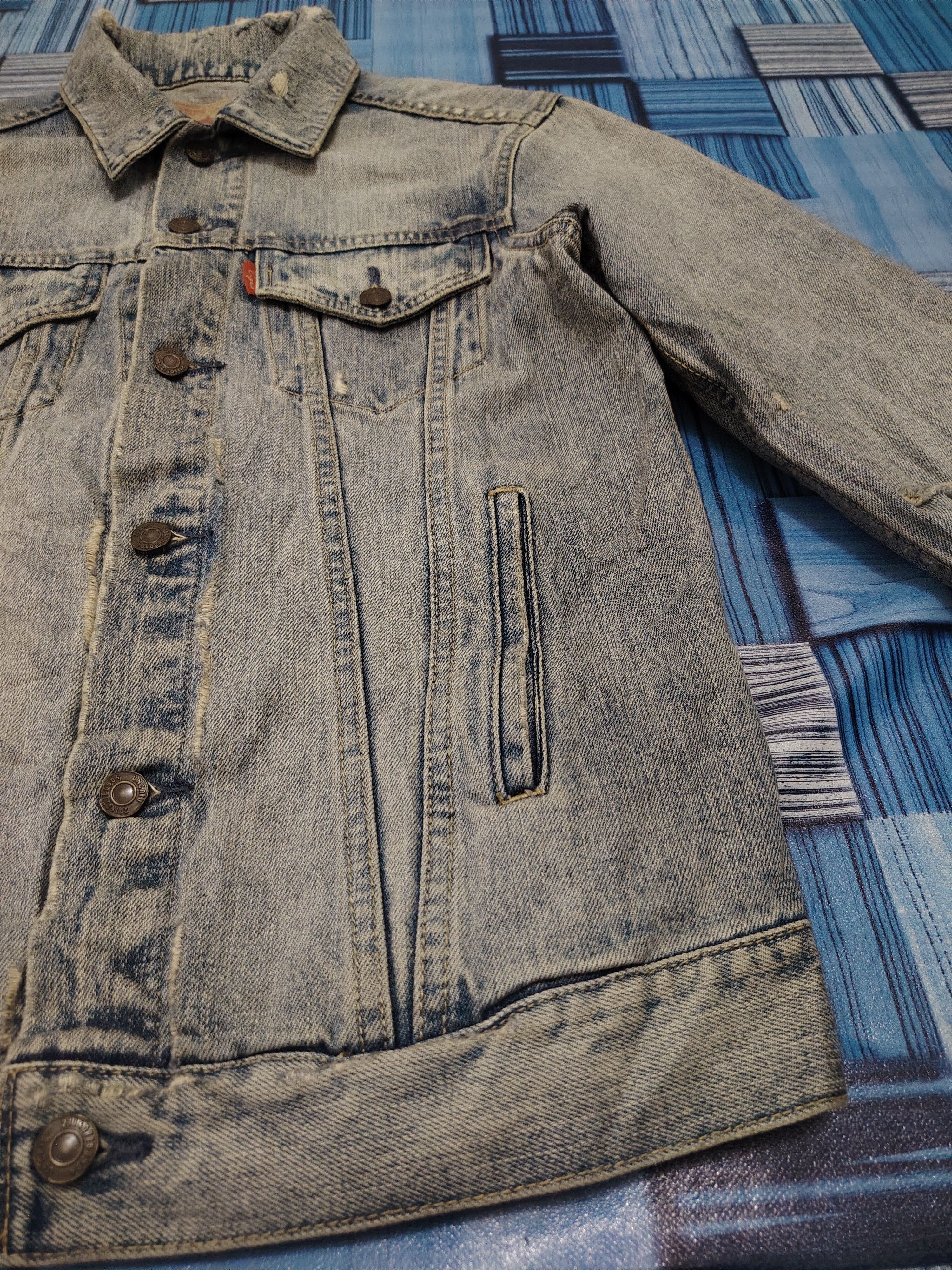 Japanese Brand 💥Insane💥 Ungrid 211407180904 Distressed denim Jacket Size M / US 6-8 / IT 42-44 - 18 Thumbnail