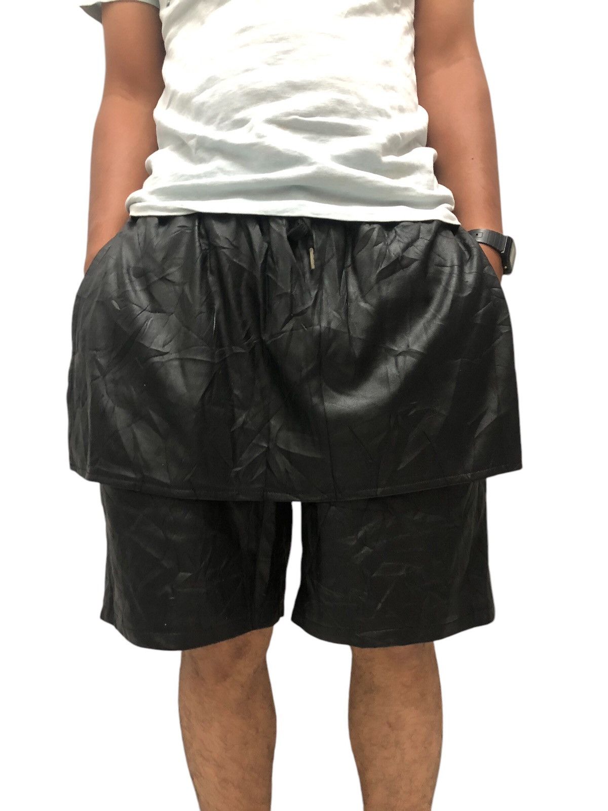 If Six Was Nine × Japanese Brand × Le Grande Bleu (L.G.B.) Vintage Legenda Short + Skirt Style Leather Pant Size US 30 / EU 46 - 3 Thumbnail
