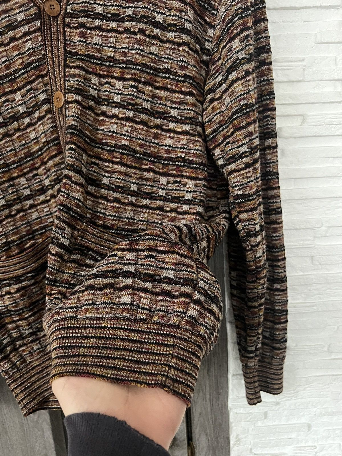 Missoni × Vintage Missoni sport cardigan 46L knit retro Size 46L - 2 Thumbnail