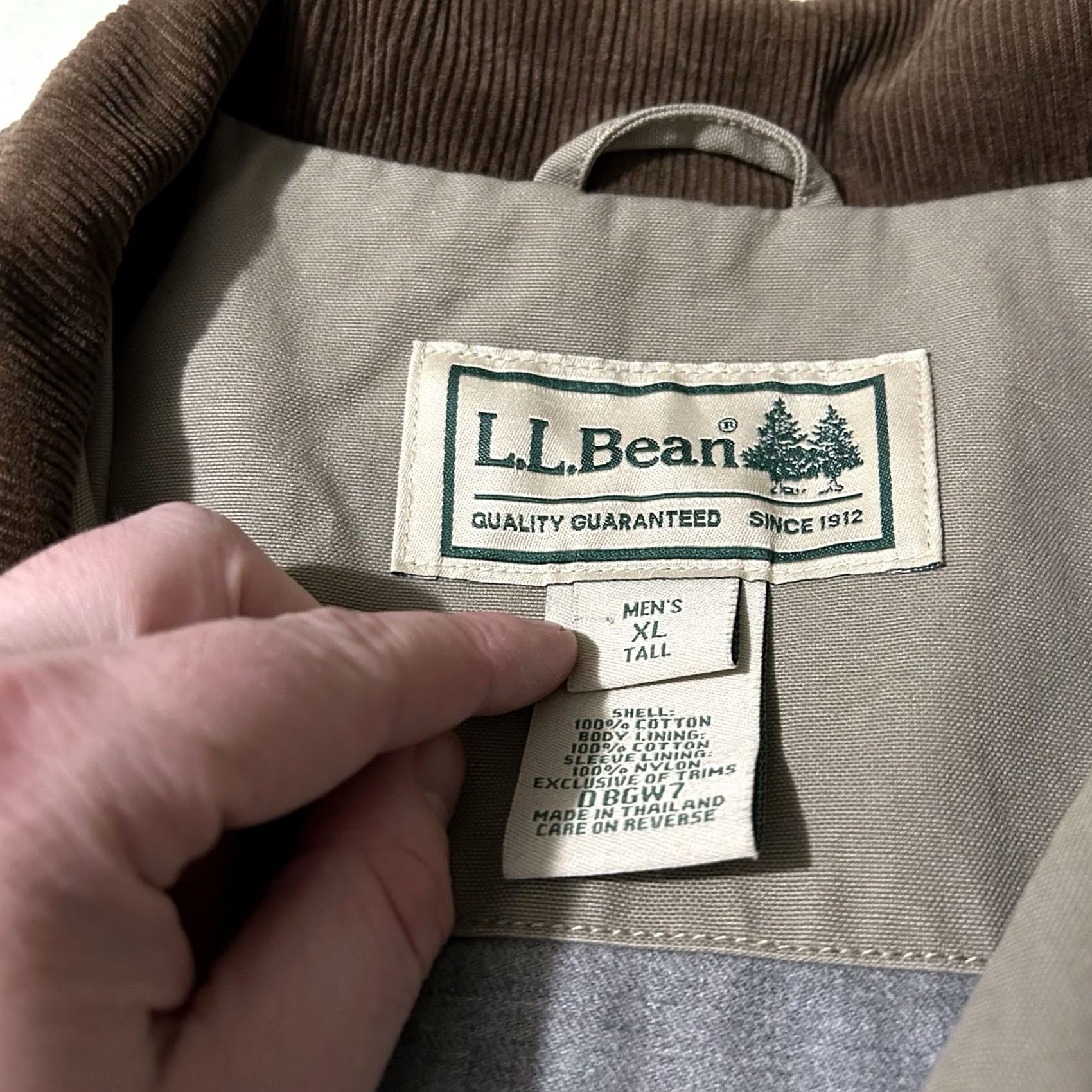 Vintage VINTAGE L.L. Bean Corduroy Collar Chore Coat Men XL Tan Overcoat Tall Size US XL / EU 56 / 4 - 2 Thumbnail