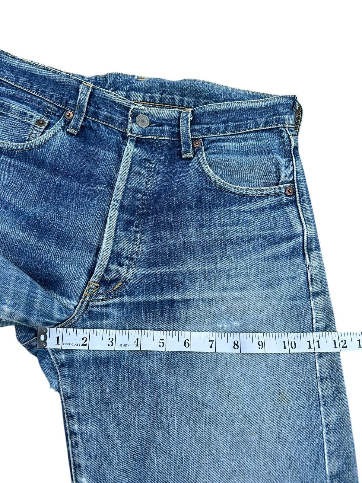 Kapital Vintage Levis Big E Selvedge Distressed Denim Jeans Size US 30 / EU 46 - 21 Thumbnail