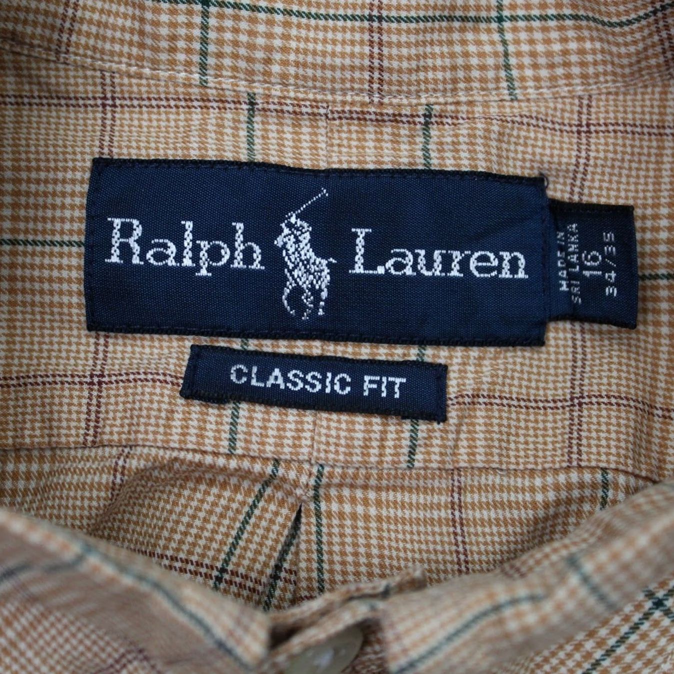 Ralph Lauren Ralph Lauren Shirt Mens 16 34/35 Orange Classic Fit 100% Cotton Long Sleeve Dress Shirt Mens Size US L / EU 52-54 / 3 - 7 Thumbnail