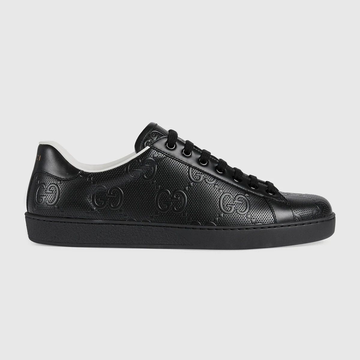 Gucci o1loc1c0625 Ace GG Embossed Sneakers in Black Size US 10.5 / EU 43-44 - 1 Thumbnail