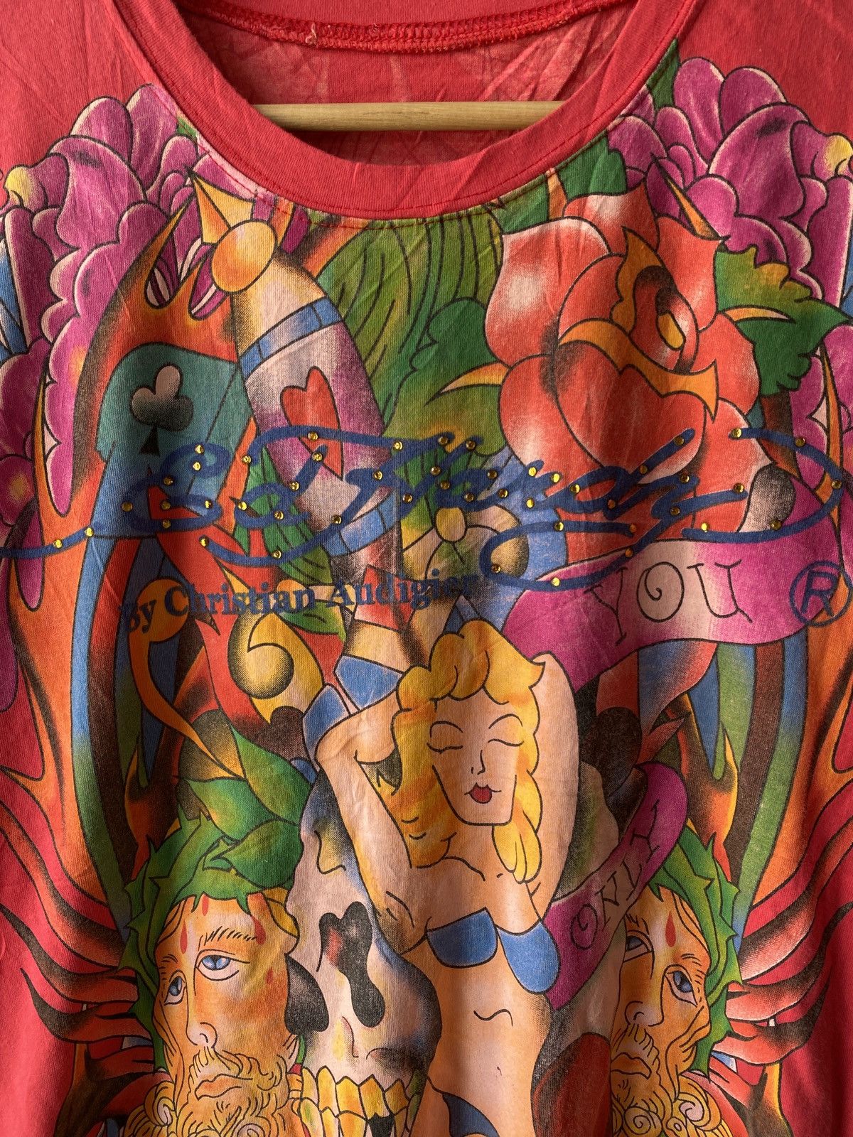 Christian Audigier × Ed Hardy × Japanese Brand Ed Hardy By Christian Audigier Naked Print T Shirt Size US M / EU 48-50 / 2 - 5 Thumbnail
