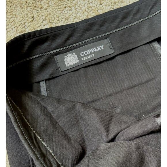 Coppley Coppley $330 Men's Dress Pants 40x29 Black Wool‎ Trousers Fl Size 40R - 5 Thumbnail