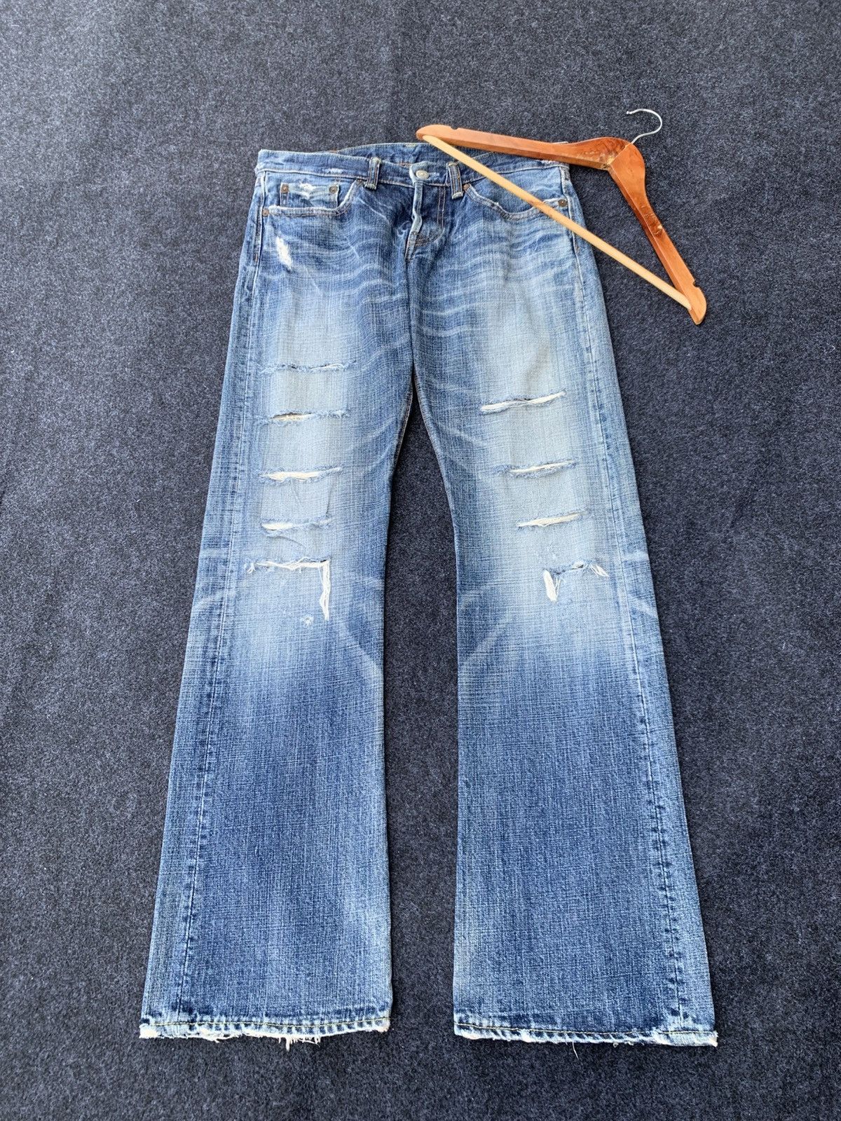 Eternal Eternal Flare Jeans Japan Made – Distressed Vintage Look Size US 32 / EU 48 - 1 Thumbnail