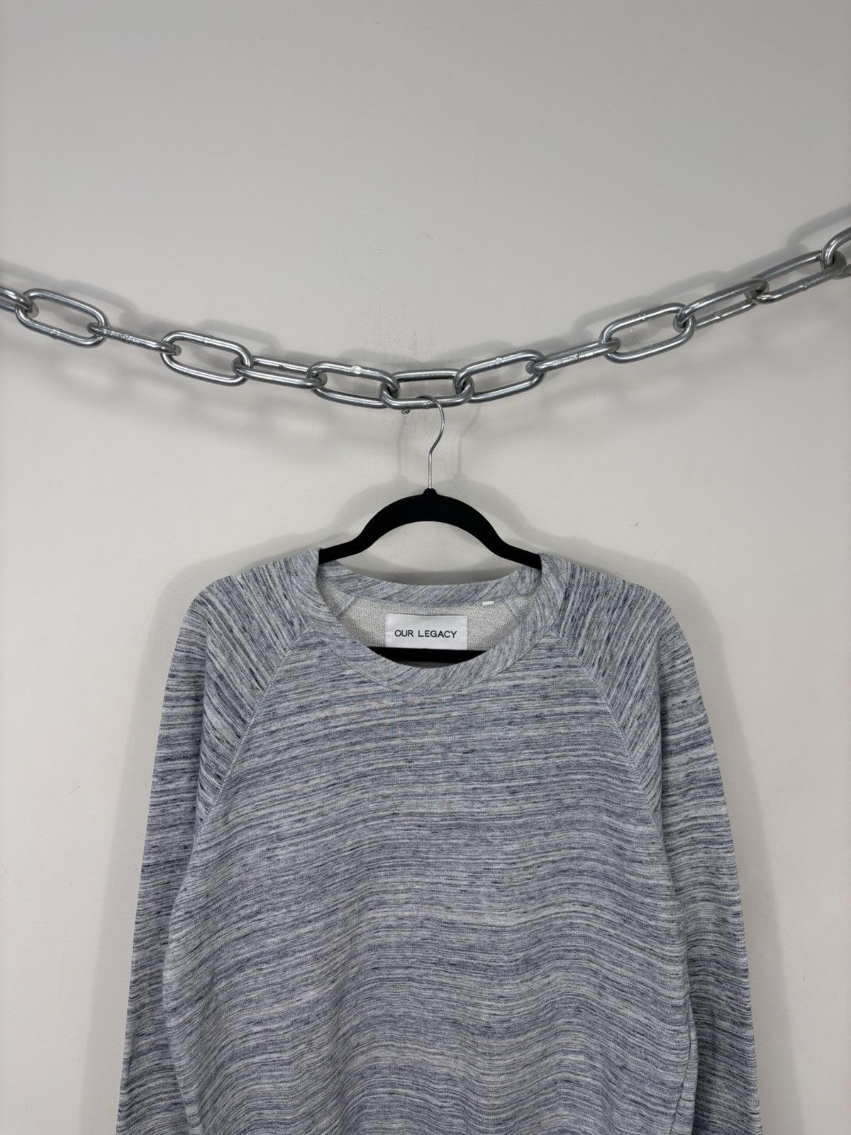 Our Legacy Our Legacy AW14 Blue Grey Melange Sweatshirt Pullover Size US L / EU 52-54 / 3 - 2 Thumbnail